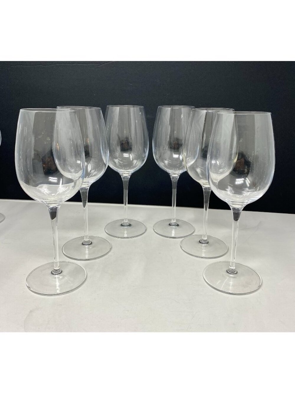 Set Of 6 Luigi Bormioli Crescendo Crystal Wine Glasses 14 oz Signed 8.75” Italy